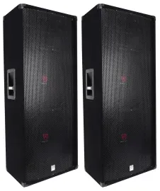 (2) Rockville RSG15.24 Dual 15” 3000 Watt 3-Way 4-Ohm Passive DJ / PA Speaker