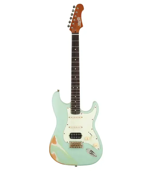 Электрогитара JET Guitars JS-400 Stratocaster HSS Relic Sea Foam Green Distressed