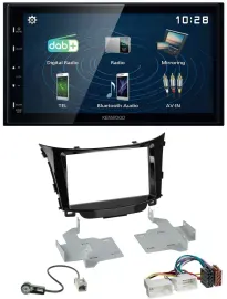 Автомагнитола для Hyundai i30 (с 2012) Kenwood 2DIN, Bluetooth, MP3, USB, DAB