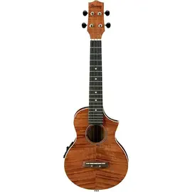 Укулеле Ibanez UEW15E Flame Mahogany Concert Acoustic-Electric Ukulele Natural с подключением