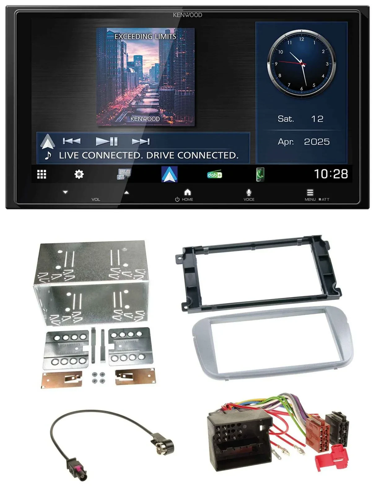 Kenwood Bluetooth 2DIN USB DAB MP3 Autoradio für Ford Galaxy C-Max Focus ab 2007