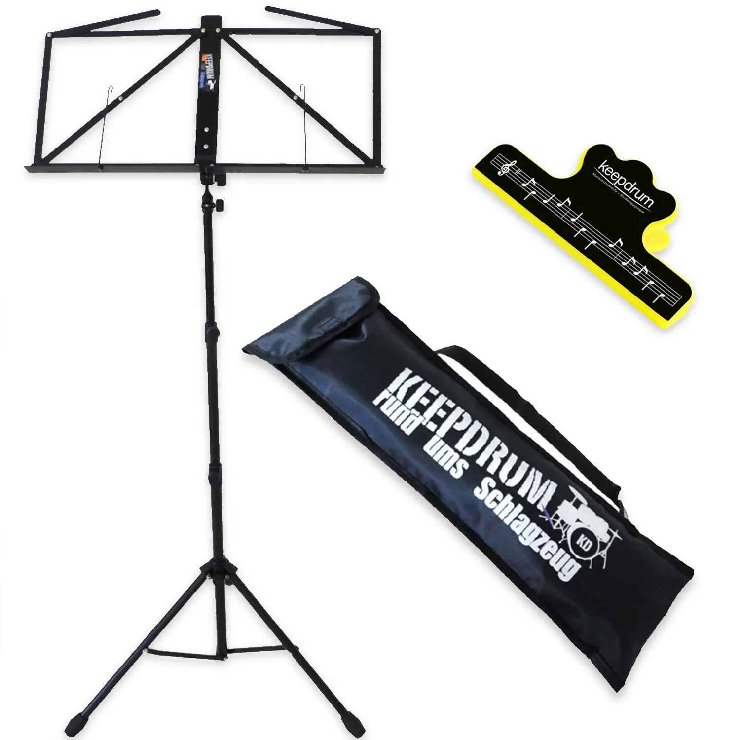 Пюпитр keepdrum MUS3BK черный, с зажимом для нот