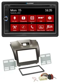 Blaupunkt Bluetooth DAB 2DIN USB DVD MP3 Autoradio für Isuzu D-Max ab 2012 grau