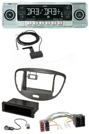 Dietz Bluetooth USB MP3 DAB Autoradio für Hyundai i10 2008-2013 dunkelsilber