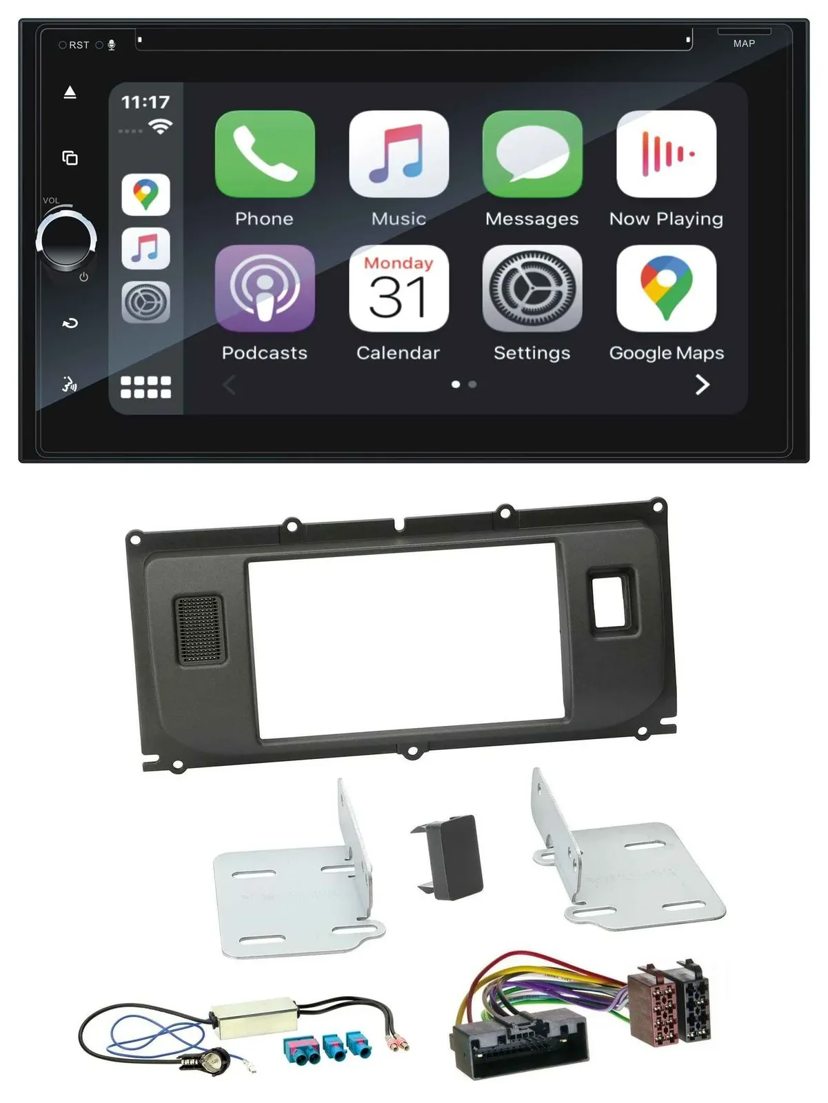 Blaupunkt 2DIN Bluetooth DAB USB DVD MP3 Autoradio für Land Rover Evoque Blindst