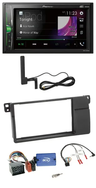Pioneer MP3 DAB Lenkrad 2DIN Bluetooth Autoradio für BMW 3er E46 2000-2006
