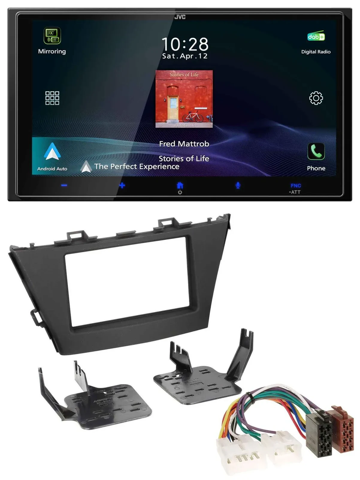 Автомагнитола для Toyota Prius+ JVC 2DIN USB Bluetooth DAB MP3 (с 2012)