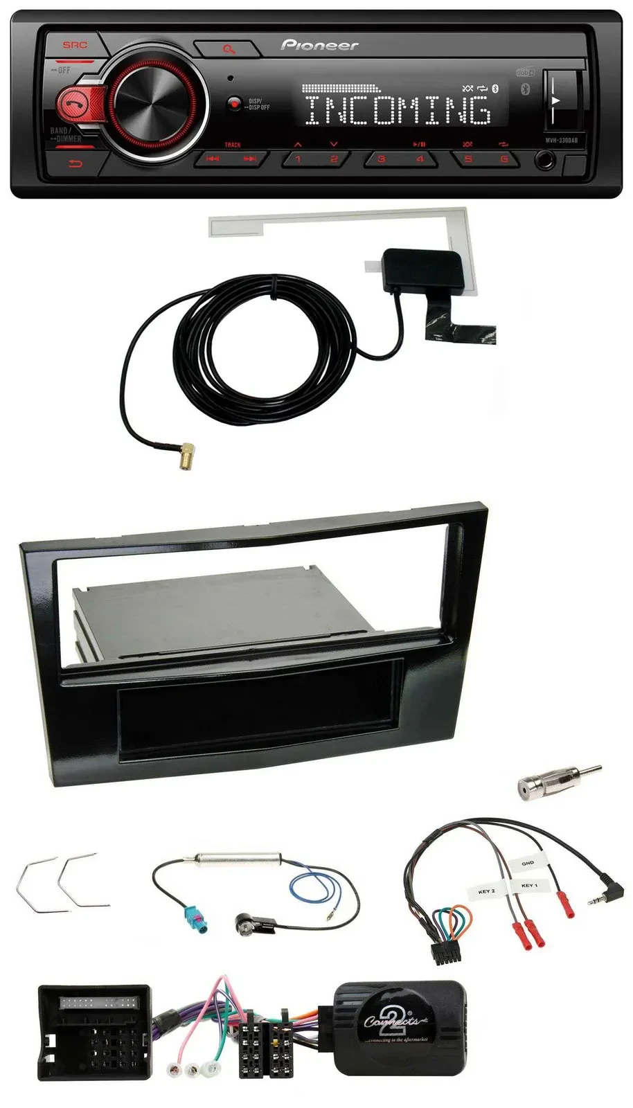 Pioneer MP3 Lenkrad CD DAB USB Autoradio für Opel Astra H Corsa D Zafira B Klavi