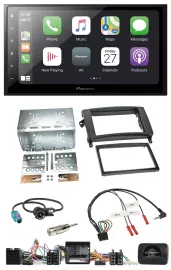 Pioneer Lenkrad Bluetooth DAB 2DIN USB Autoradio für Mercedes A- B-Klasse W169 T
