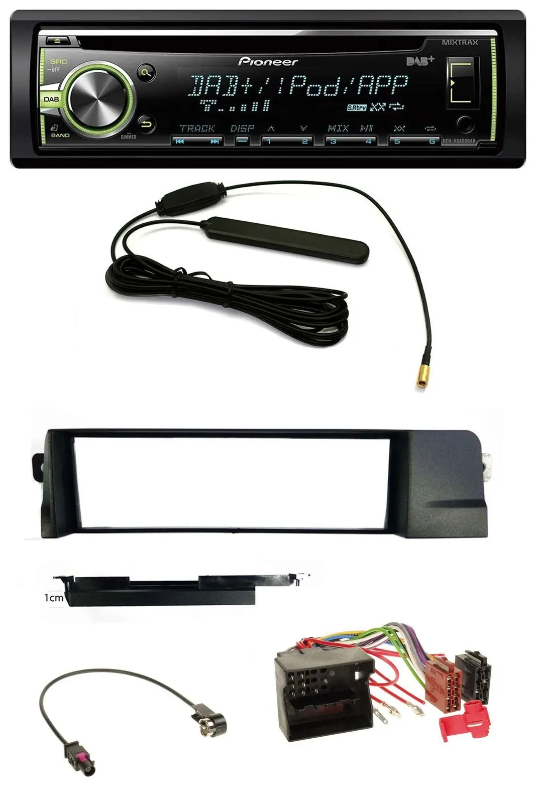 Автомагнитола для BMW 3 Series E46 Pioneer MP3 USB CD DAB AUX Quadlock