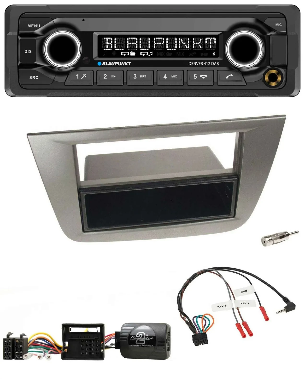 Blaupunkt Bluetooth DAB Lenkrad USB Autoradio für Seat Toledo Altea 2004-2009 an