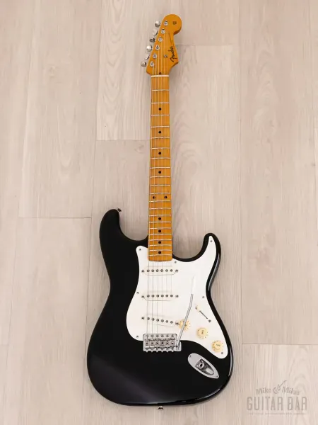 Электрогитара Fender 1957 Stratocaster Vintage Reissue ST57-650 SSS Black w/case Japan 1989