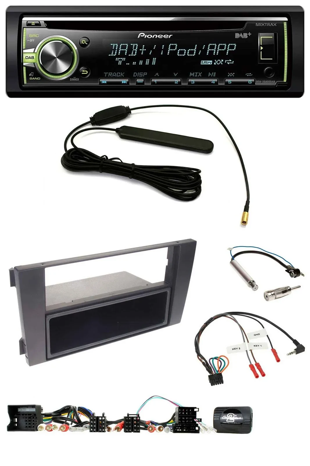 Pioneer MP3 USB CD DAB Lenkrad Autoradio für Audi A6 (2001-2004)