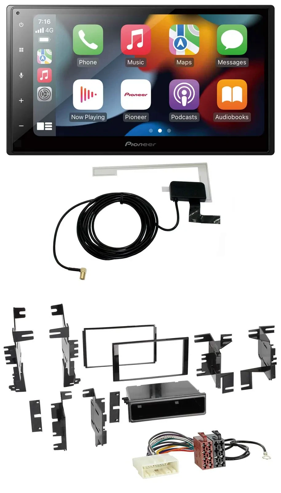 Pioneer MP3 USB Bluetooth DAB 2DIN Autoradio für Nissan Cube ab 09 Frontier ab 1