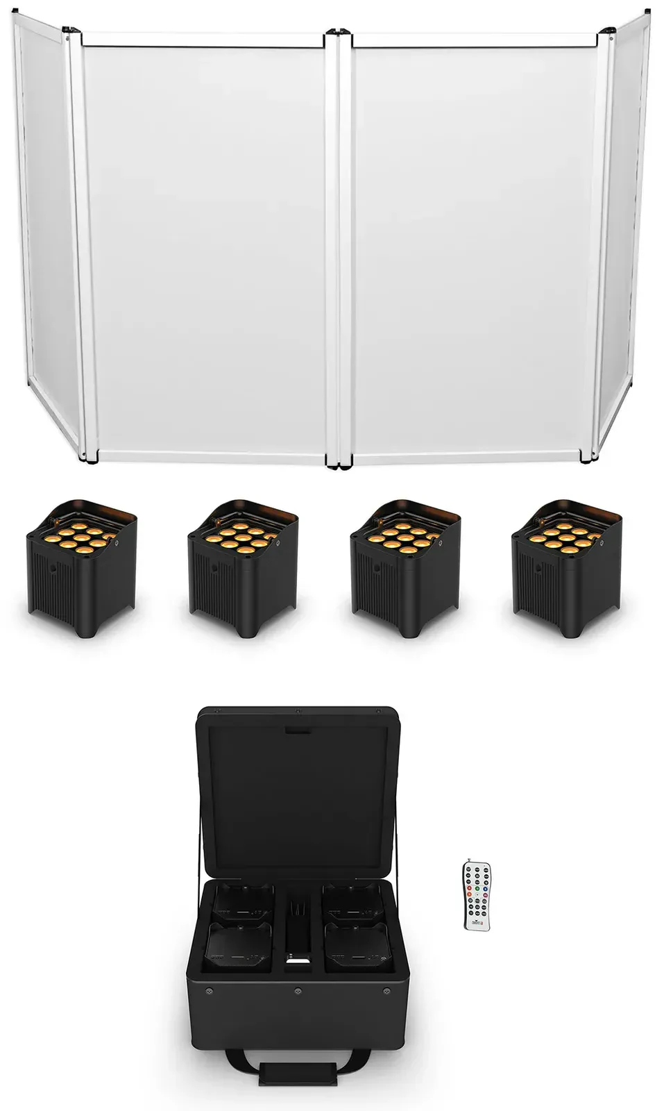 Светодиодный прибор Chauvet DJ Freedom Par Q9 RGBA LED с кейсом и фасадом (4 штуки)