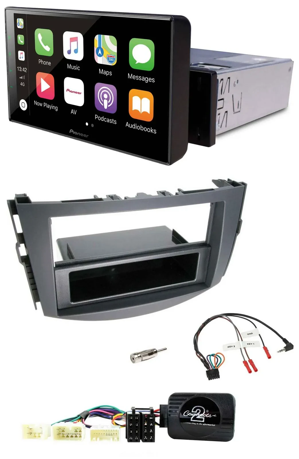 Pioneer Bluetooth Lenkrad DAB USB Autoradio für Toyota RAV-4 2006-2011