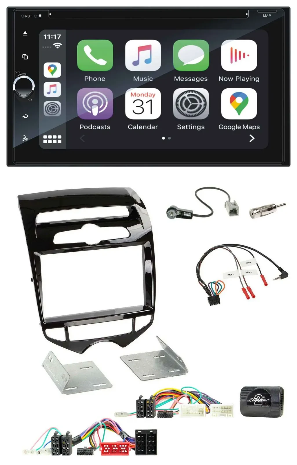 Автомагнитола для Hyundai ix20 (с 2010) Blaupunkt 2DIN, USB, DAB, Bluetooth, TMC