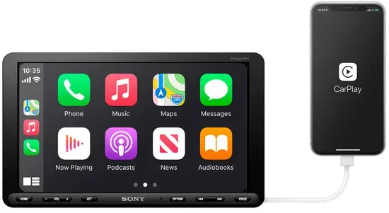 Автомагнитола Sony XAV-AX8100 8.95", 1-DIN, плавающий сенсорный экран