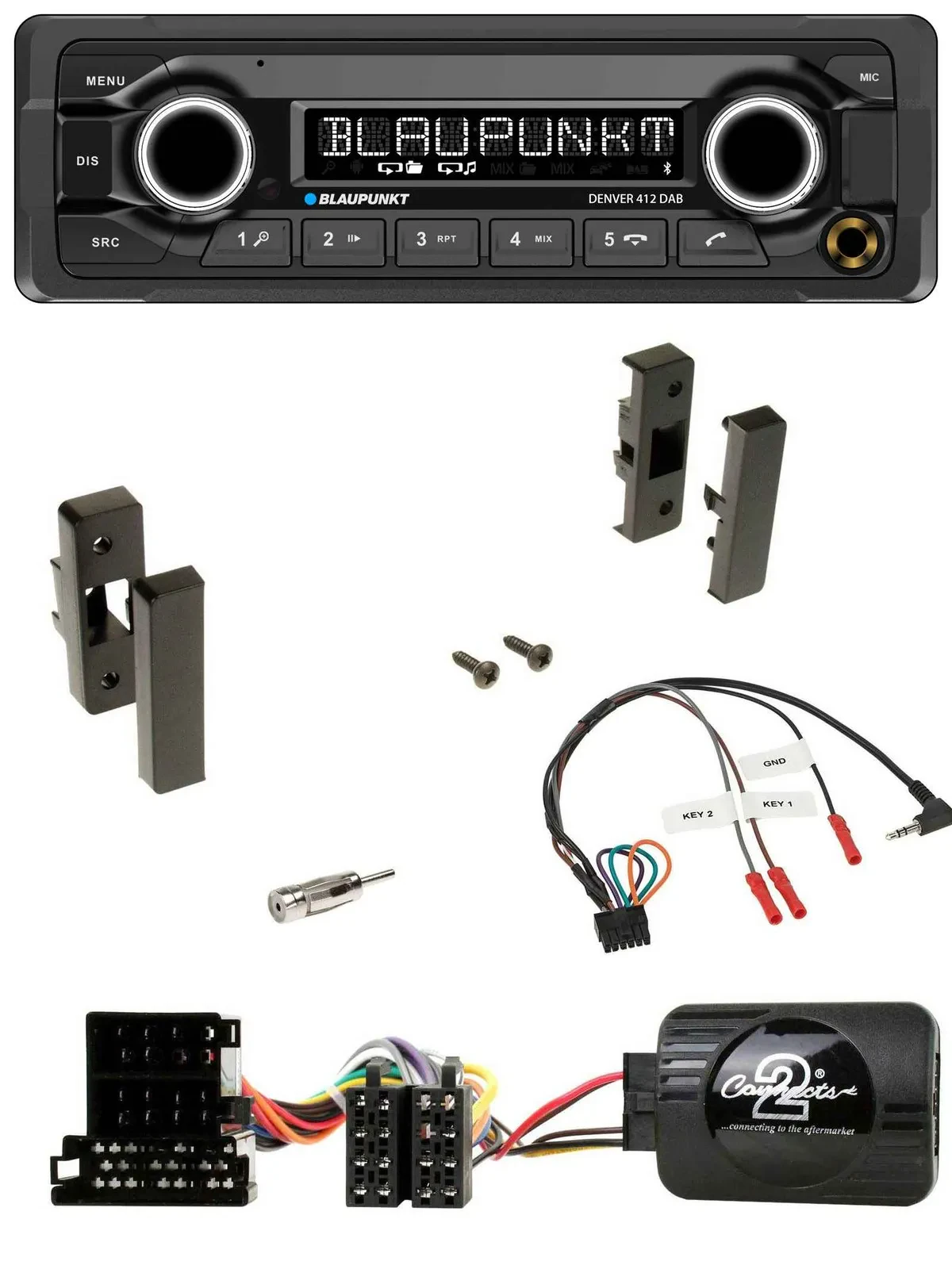 Blaupunkt Bluetooth DAB Lenkrad USB Autoradio für Audi A3 8L 1996-2000