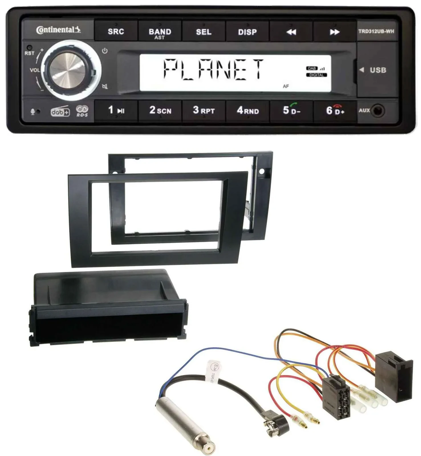 Continental USB 1DIN AUX DAB MP3 Autoradio für Audi A4 B6 B7 2001-2008 Symphony