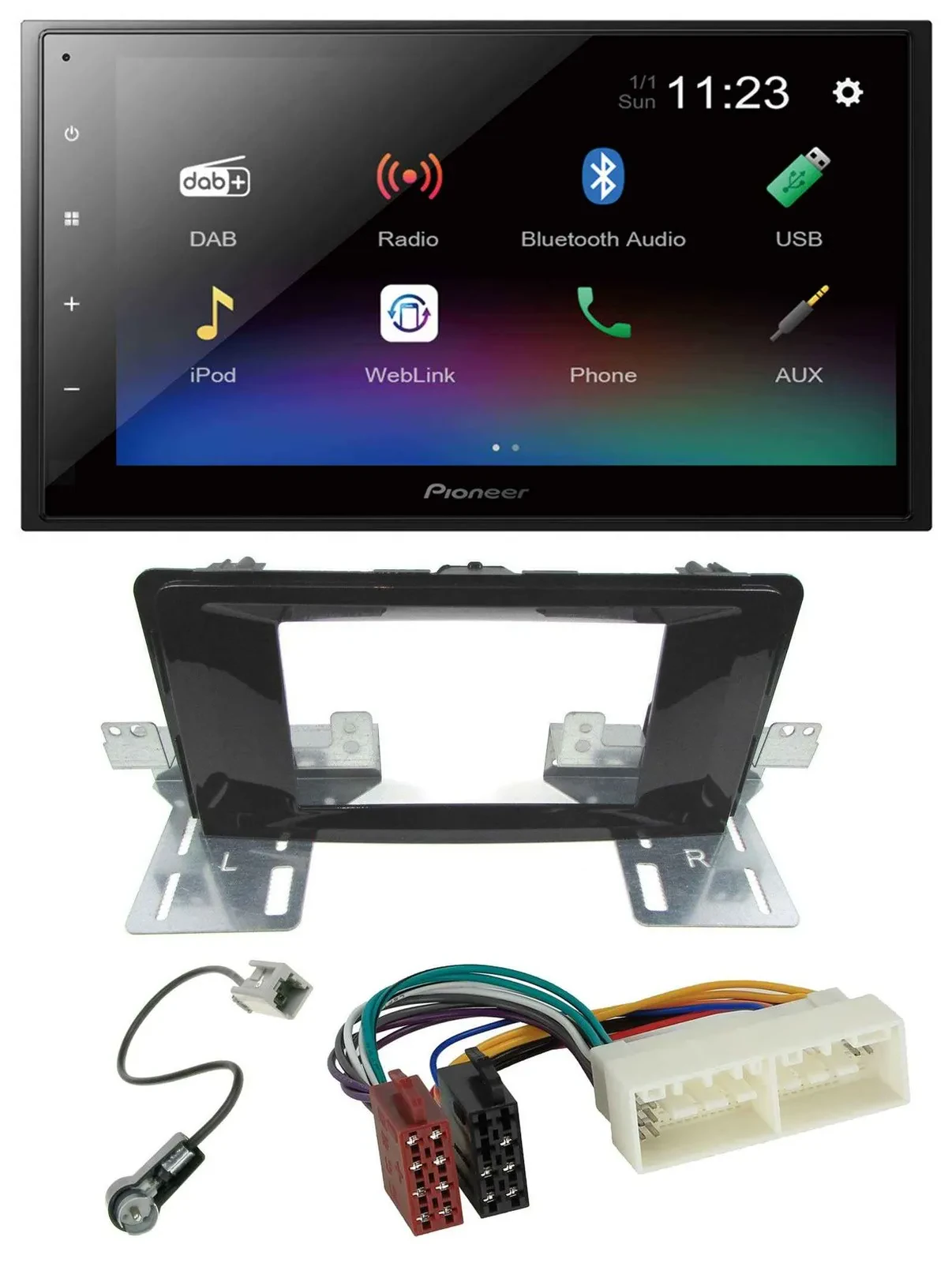 Pioneer USB Bluetooth DAB 2DIN MP3 Autoradio für Hyundai H 350 (ab 2016)