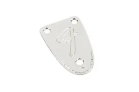 Genuine Fender '70s Vintage-Style 3-Bolt F-Stamped Bass Neck Plate, Chrome