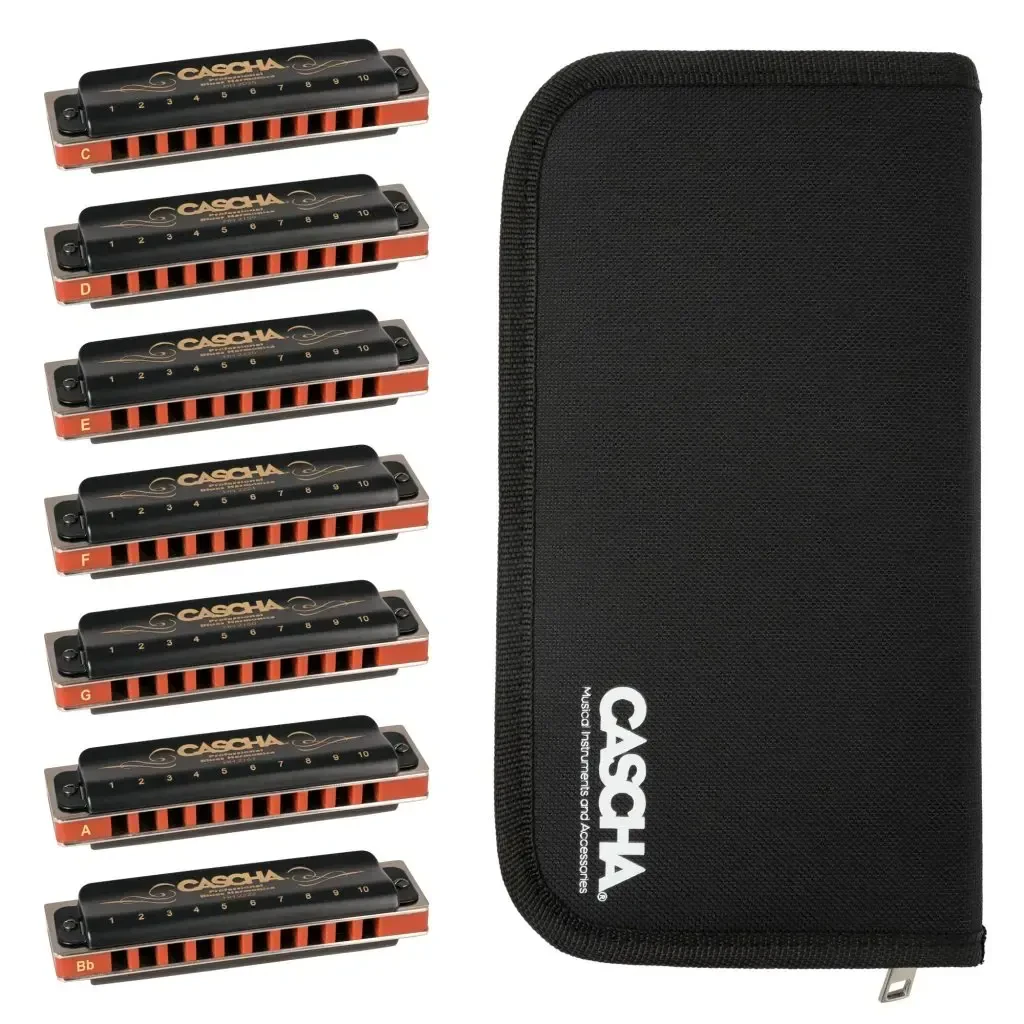 Набор губных гармошек диатонических Cascha HH-2224 Professional Blues (C-D-E-F-G-A-Bb)
