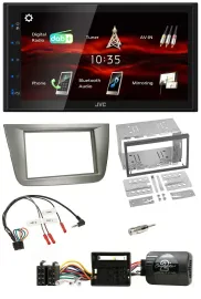 JVC USB Bluetooth Lenkrad DAB 2DIN Autoradio für Seat Toledo Altea silber
