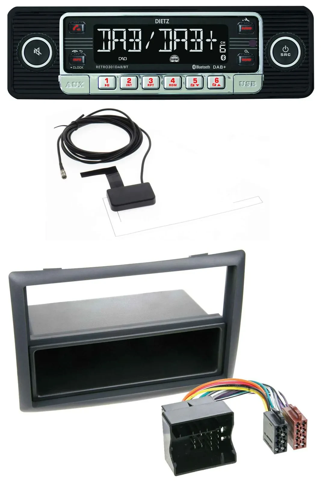 Dietz DAB Bluetooth USB MP3 Autoradio für Renault Megane (2009-2010)