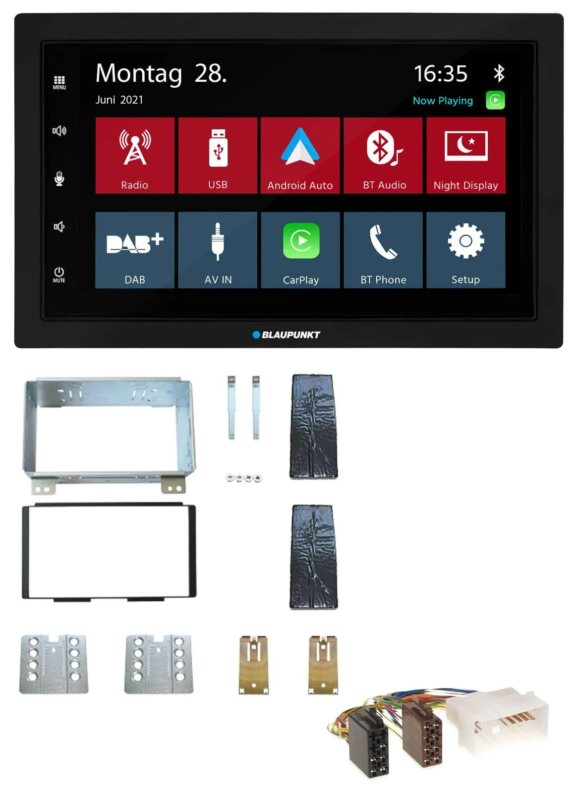 Blaupunkt MP3 Bluetooth DAB 2DIN USB Autoradio für Kia Carnival II VQ 06-11