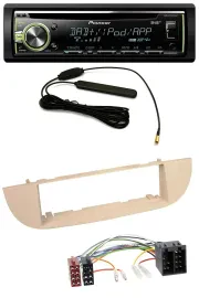 Автомагнитола для Fiat 500 (с 2007) Pioneer MP3 USB CD DAB AUX перламутрово-серый/бежевый