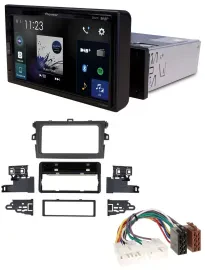 Pioneer DAB MP3 Bluetooth USB Autoradio für Toyota Corolla 2009-2012 silber