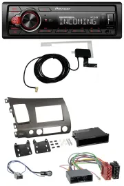 Pioneer MP3 AUX CD DAB USB Autoradio für Honda Civic Hybrid FD3 06-10 anthrazit