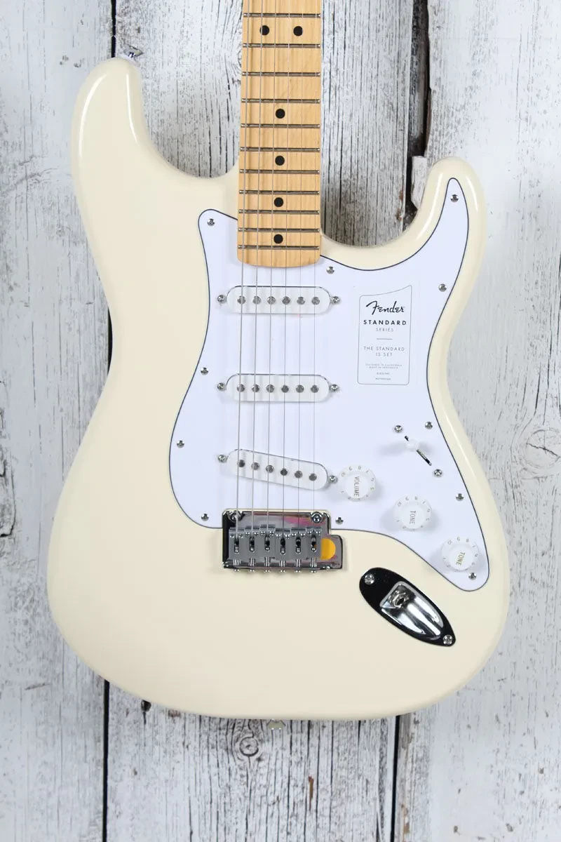 Fender Standard Stratocaster Electric Guitar Olympic White Finish