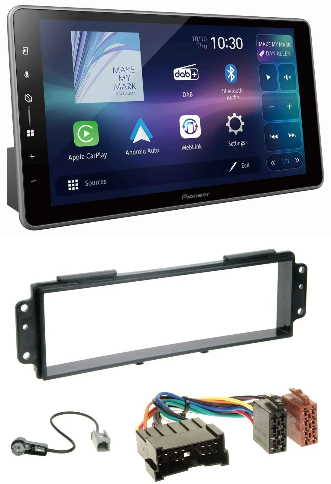 Автомагнитола для Kia Picanto (2008–2011) Pioneer Bluetooth, USB, DAB, MP3