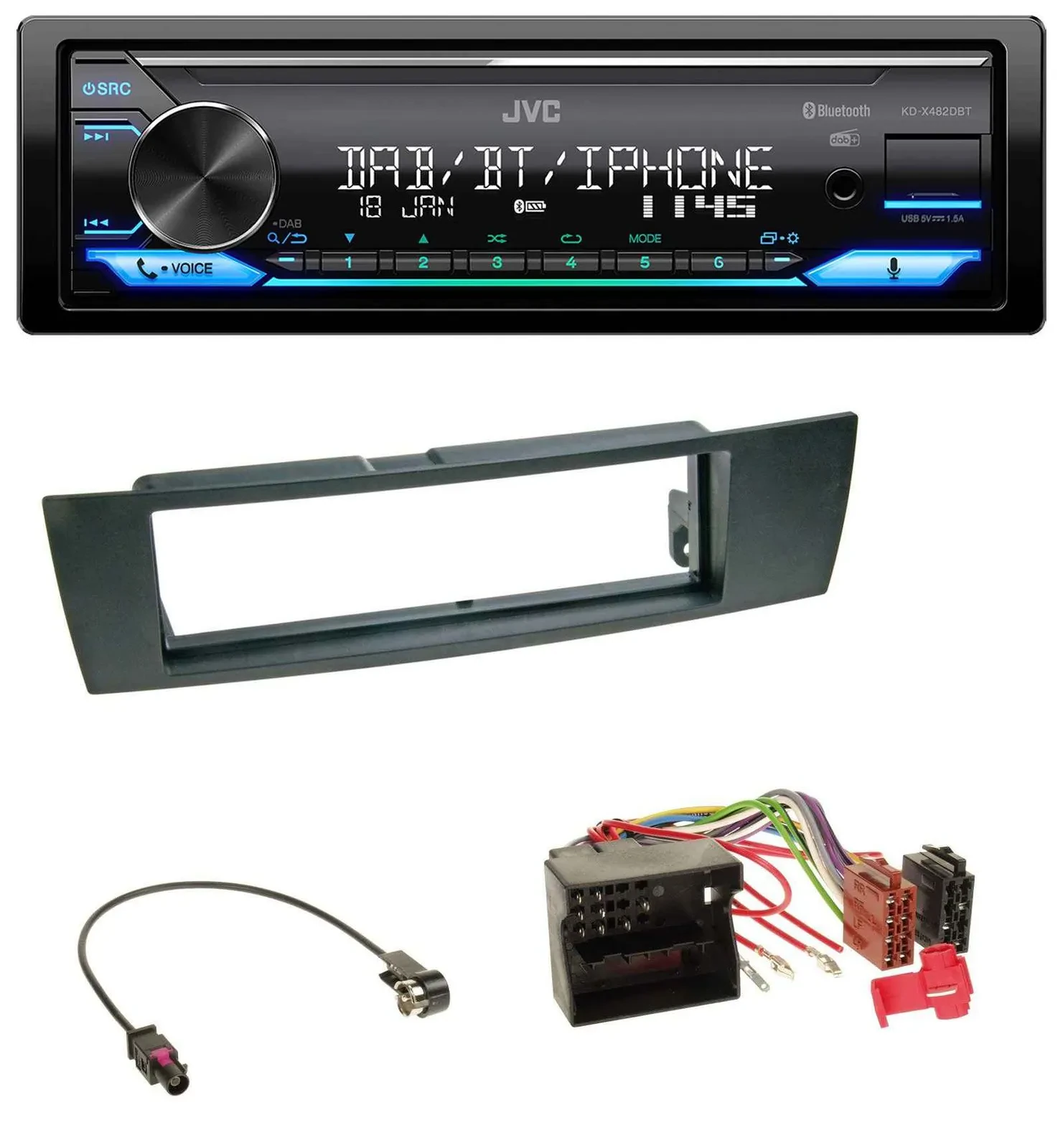 JVC Bluetooth DAB USB MP3 Autoradio für BMW 1er E87 3er E90-3 X1 E84 Z4 E89