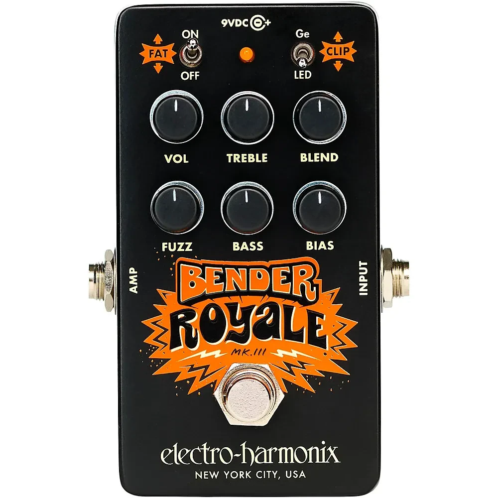 Electro-Harmonix Bender Royale Germanium Fuzz Effects Pedal - Black