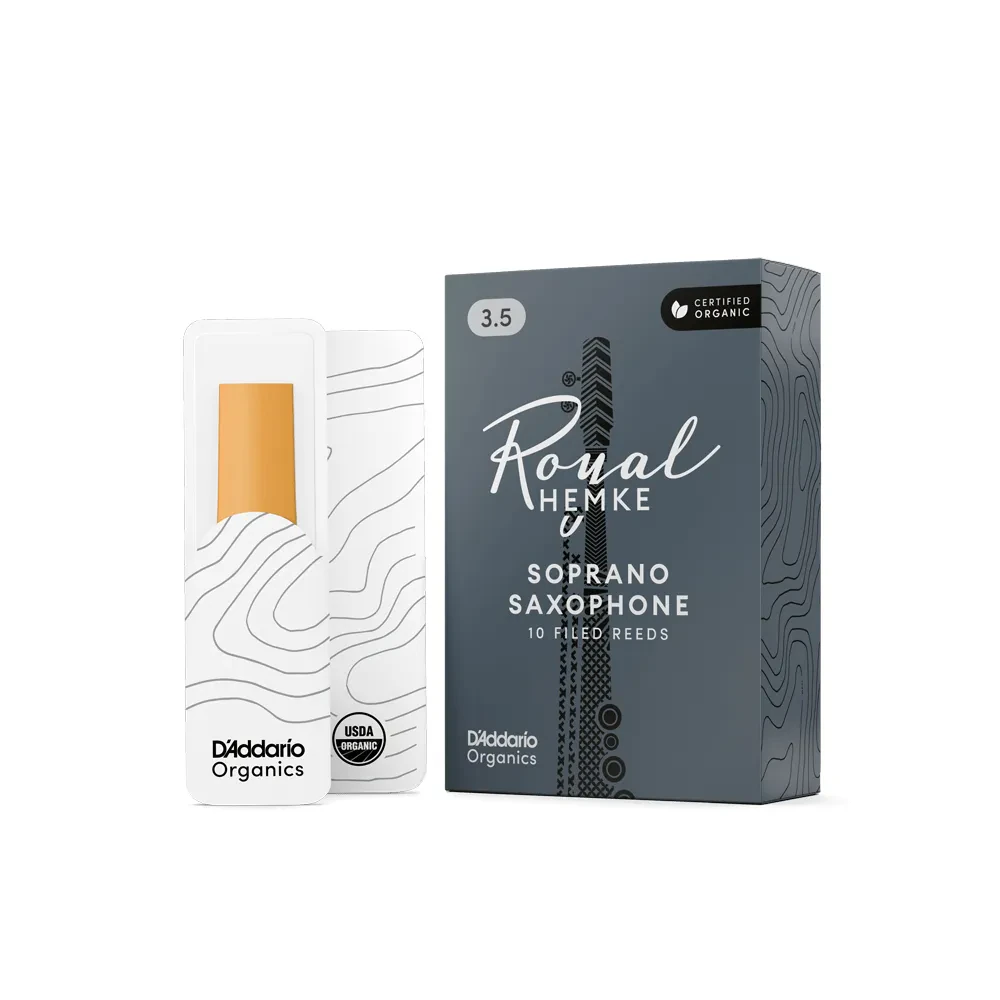 Трости для саксофона сопрано D'Addario Royal Hemke Organic RHKP10SSX350 размер 3.5 (набор, 10 шт.)