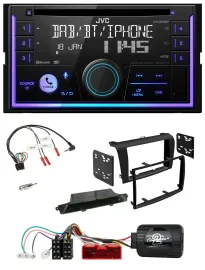 JVC Lenkrad USB 2DIN DAB Bluetooth CD Autoradio für Mazda 3 2003-2009 schwarz