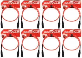 Микрофонный кабель Rockville RCXFM3P-R Red 0.9 м (8 штук)