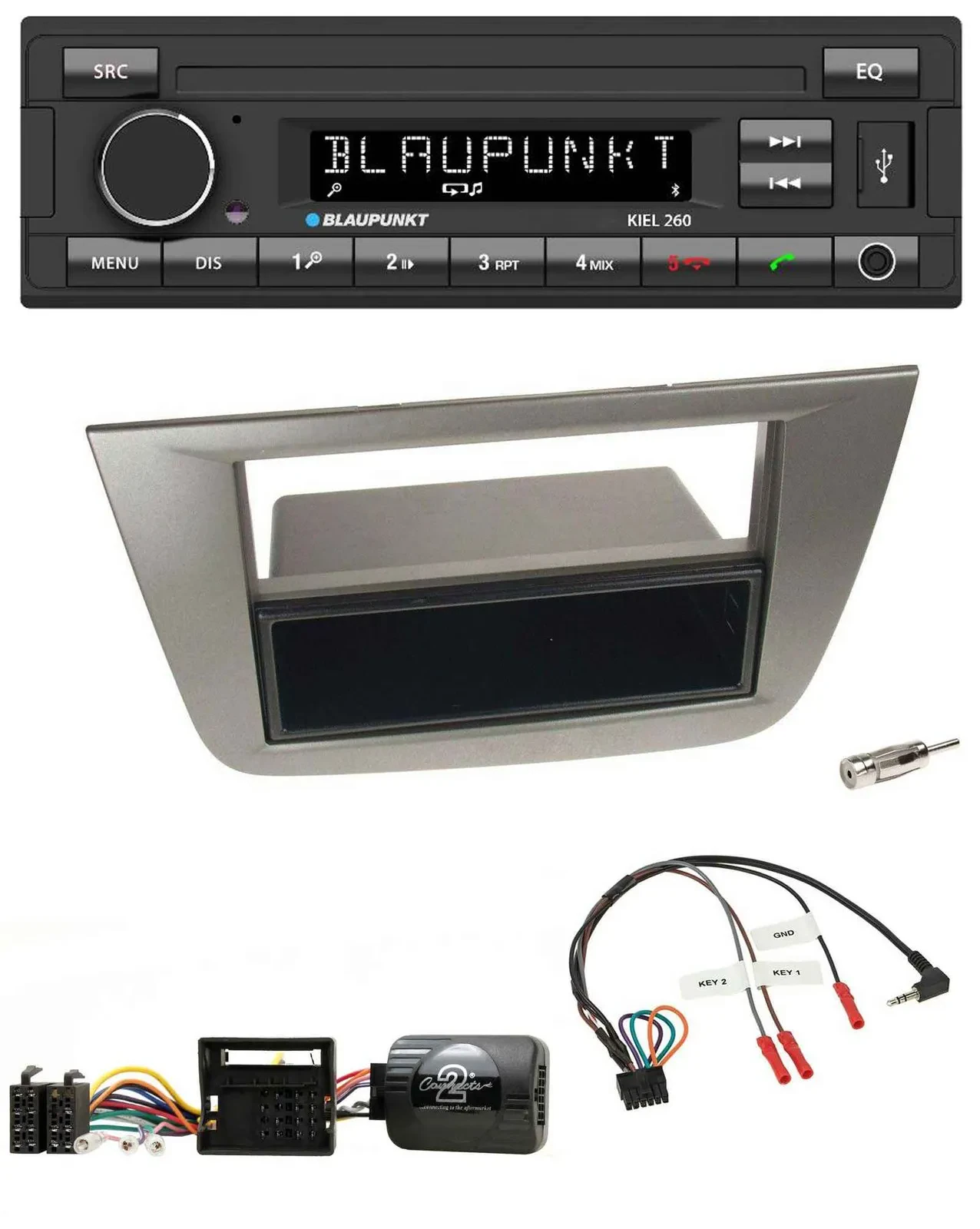 Blaupunkt USB DAB Bluetooth Lenkrad Autoradio für Seat Toledo Altea 2004-2009 an