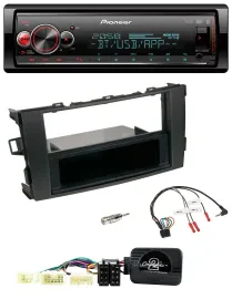 Автомагнитола для Toyota Auris 2007–2011 Pioneer Bluetooth, USB, DAB, чёрный