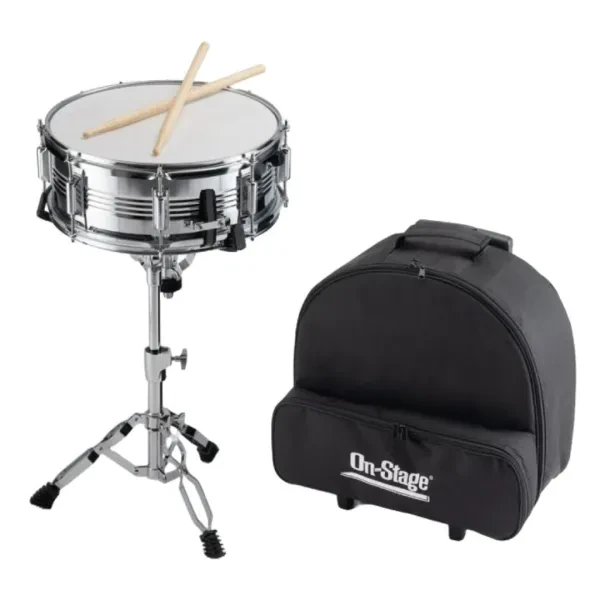 Малый барабан OnStage SSK2500 Student Steel 14x5.5 Polished с аксессуарами