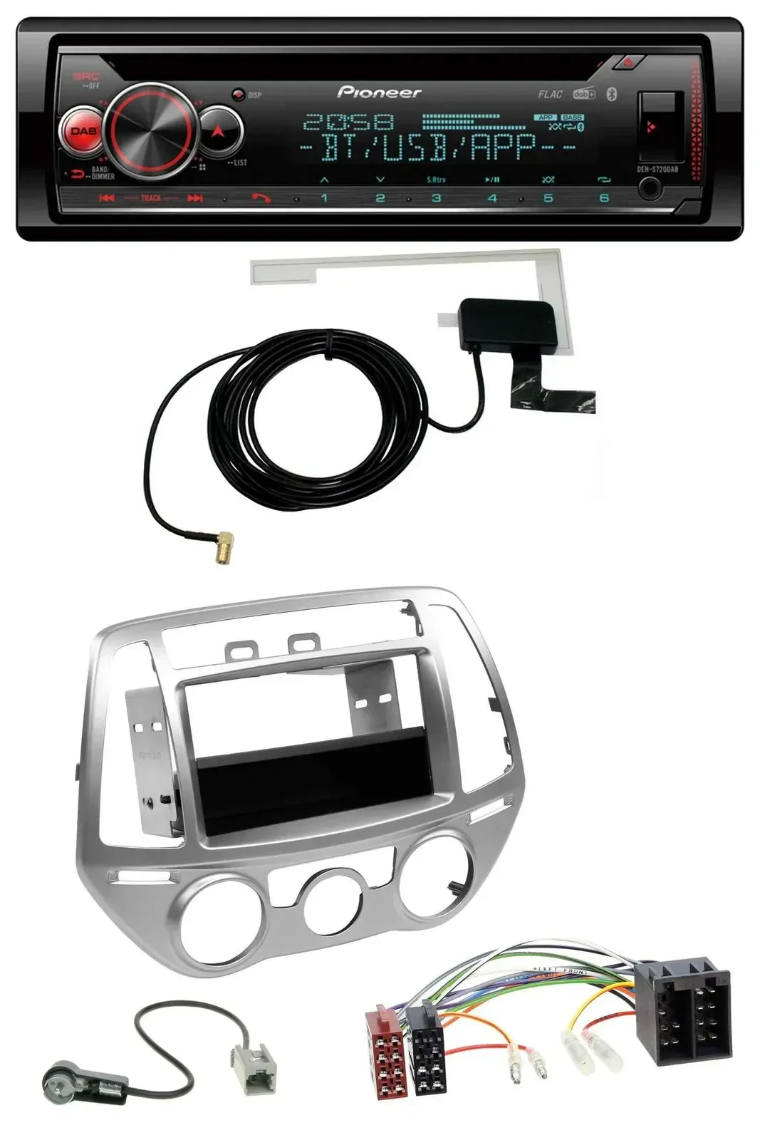 Автомагнитола для Hyundai i20 (2012–2014) Pioneer DAB, CD, MP3, USB, Bluetooth