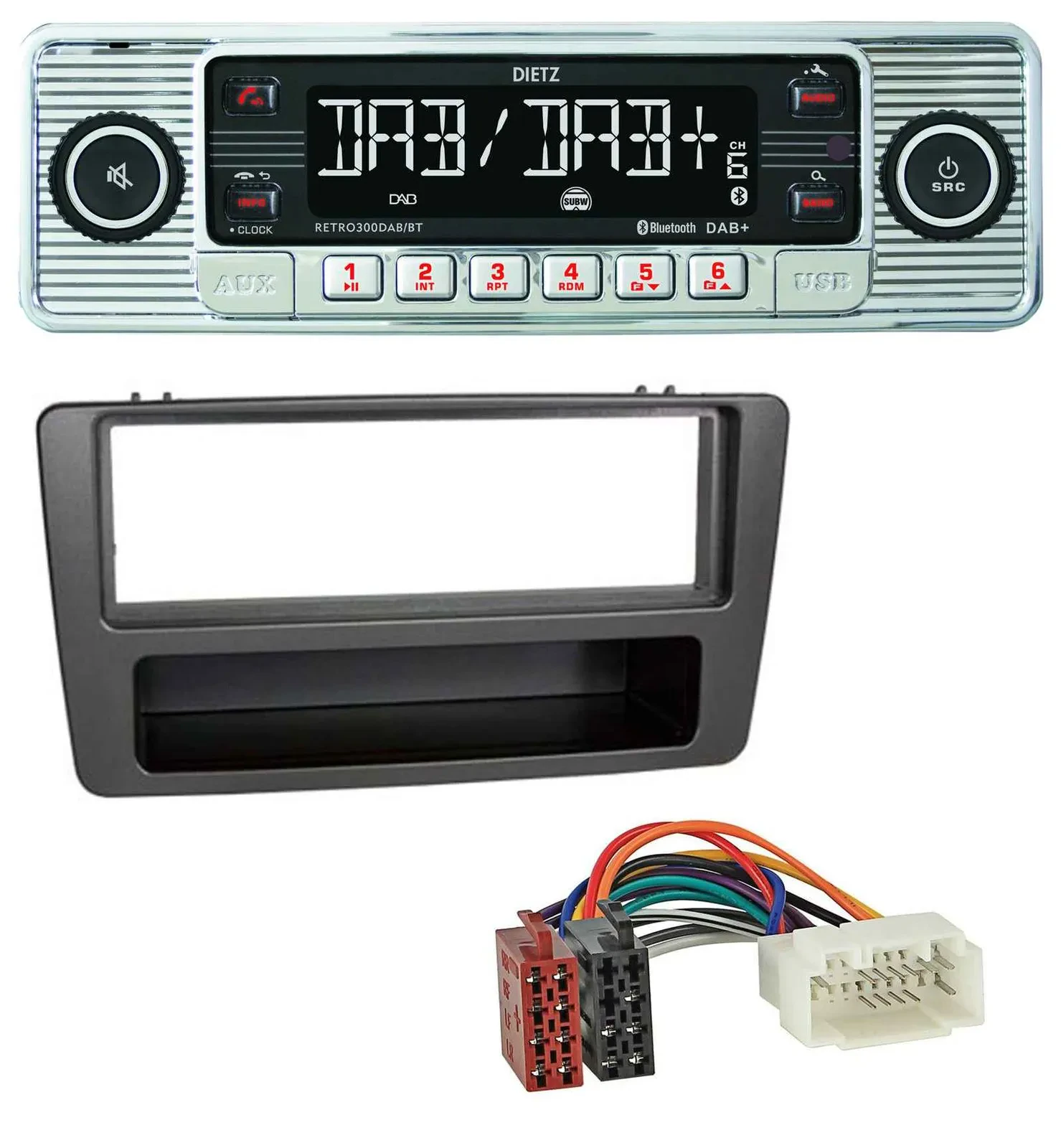 Dietz Bluetooth MP3 DAB USB Autoradio für Honda Civic 01-03 man. Klima anthrazit
