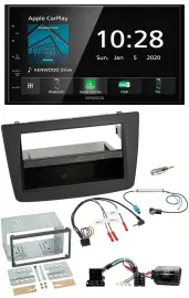Kenwood Bluetooth Lenkrad DAB USB 2DIN Autoradio für Alfa Romeo Mito 08-14 schwa