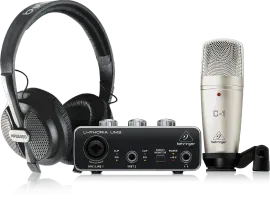 Звуковая карта BEHRINGER U-PHORIA STUDIO - комплект для домашней студии звукозаписи