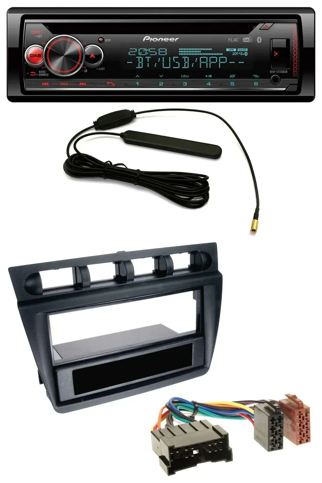 Автомагнитола Pioneer USB DAB MP3 Bluetooth CD, черная, для Kia Picanto (с 2006)