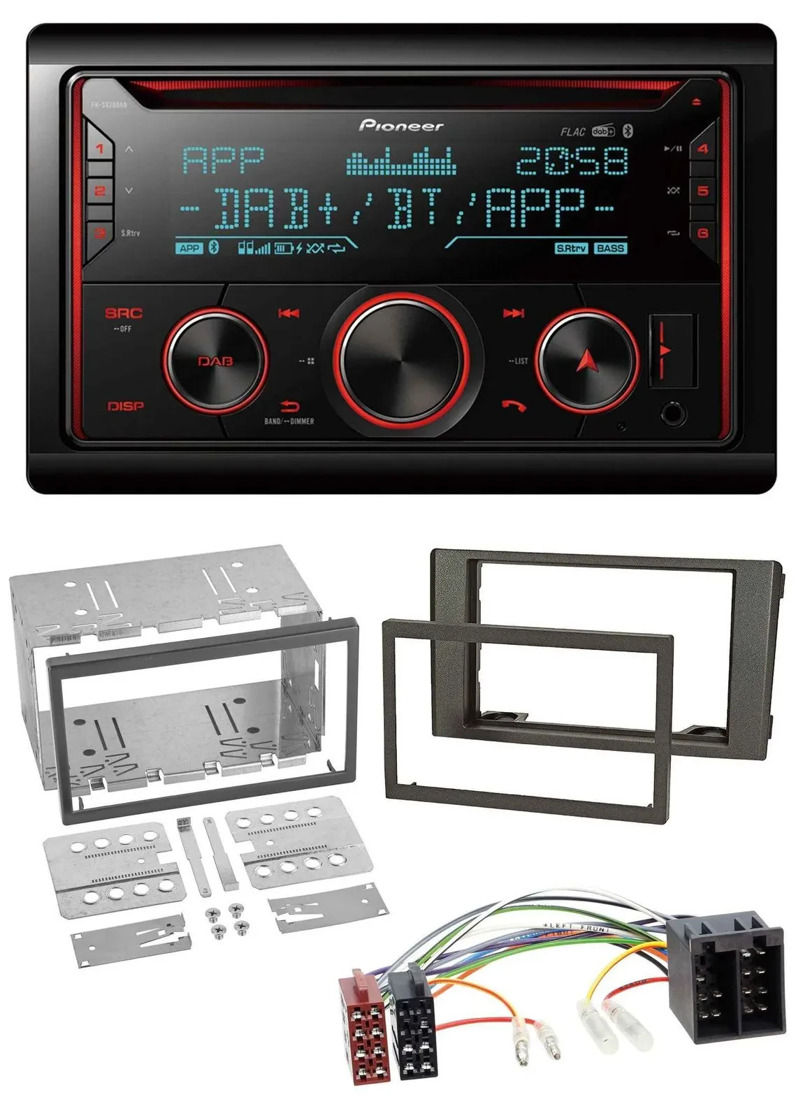 Автомагнитола для Iveco Daily (2006–2014) Pioneer 2-DIN DAB Bluetooth USB CD, темно-серая