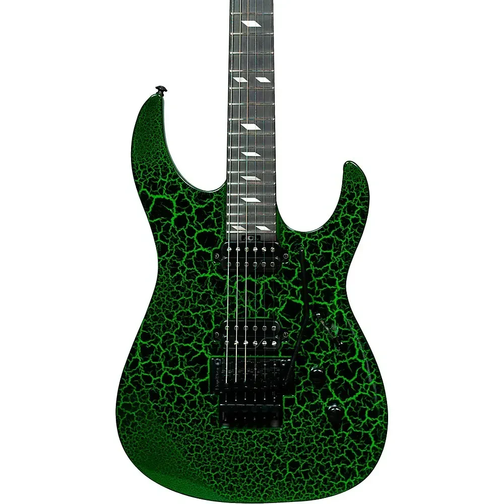 Электрогитара Legator Ninja N6FR-GC Floyd Rose, 6-струнная, Green Crackle, с кейсом